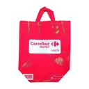 Sac Shopping Pliable Rouge 35x40x18cm